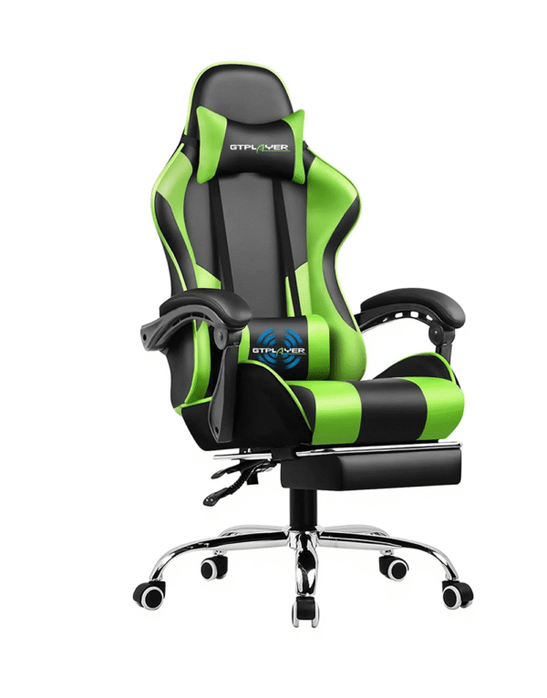GT800A, chaise de jeu & de bureau avec repose-pieds et soutien lombaire